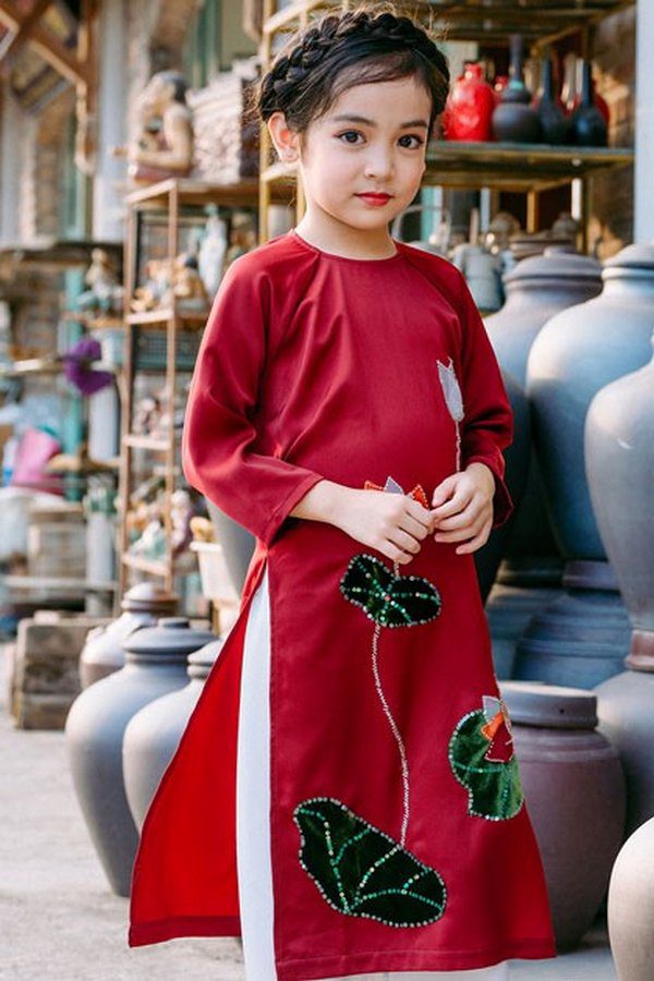 Gợi ý 5 mẫu áo dài mặc tết xinh xắn cho bé gái | Bé Cưng Shop