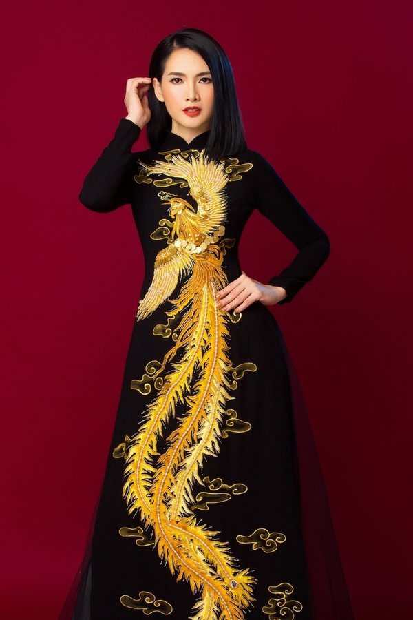 vẽ họa tiết trang trí áo dài thời trần