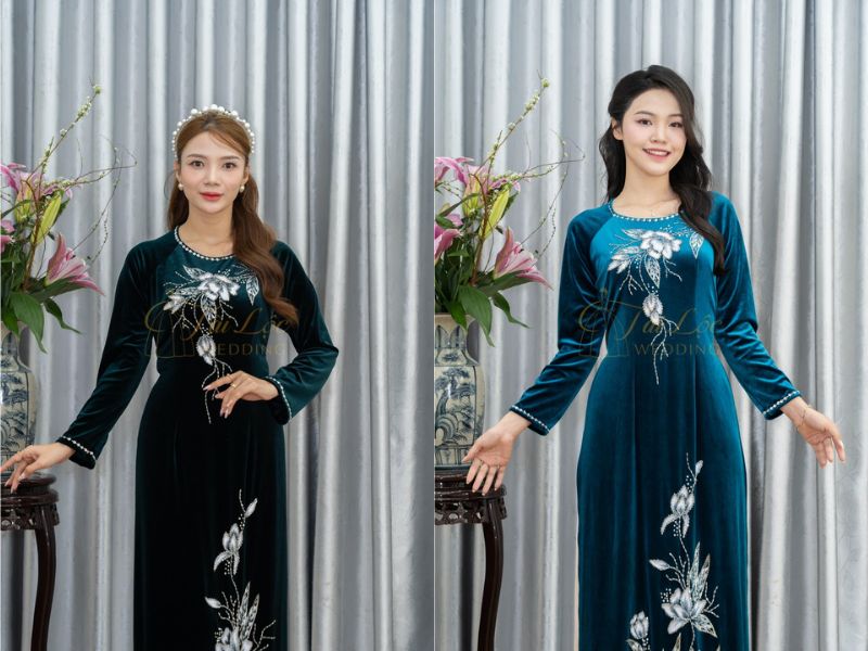 Áo Dài Sui Gia Vải Nhung Đẹp Chất Lượng Áo Dài Sui Gia Vải Nhung Đẹp Chất Lượng