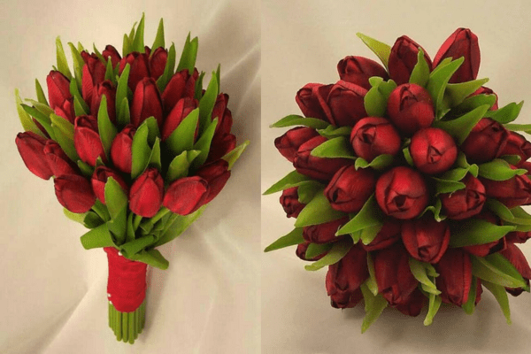 Hoa cưới Tulip đỏ