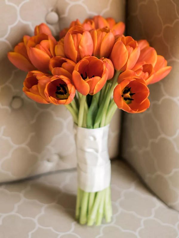 Hoa cưới Tulip màu cam