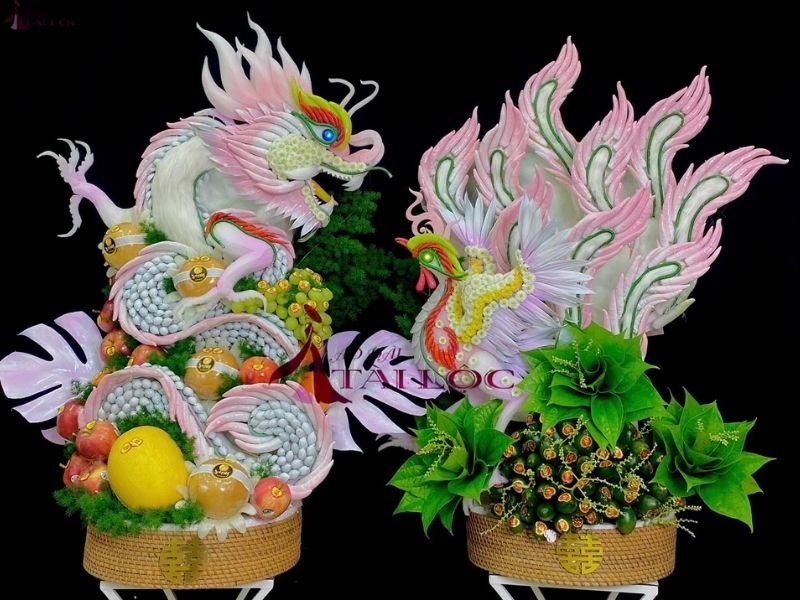 Tổng quan về lớp học dạy làm mâm quả rồng phụng tại Tài Lộc Wedding